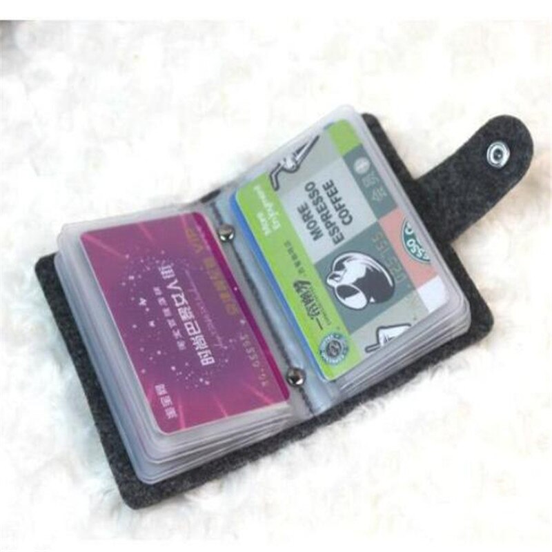 24 Slots Vintage Vrouwen Mannen Id Credit Card Knop Case Wallet Organizer Visitekaartje Id Houder portemonnee