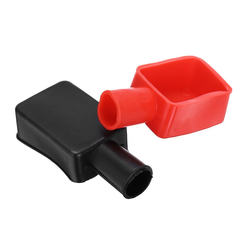 2pcs Car Battery Negative Positive Terminal Covers Cap Boot Insulating Protector Replacement Batteries Car Accessories