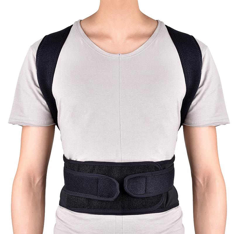 Lichtgewicht Back Brace Houding Corrector Volledige Back Ondersteuning Riemen Voor Opluchting Terug Schouder Lumbale Pijn Brace Wervelkolom Ondersteuning Riem