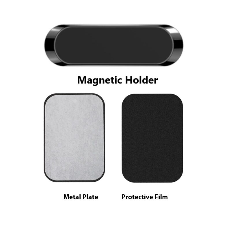 Magnetic Universal Car Phone Holder Dashboard Mini Strip Shape Stand in Car For iPhone Xiaomi Metal Magnet GPS Mount for Wall: D