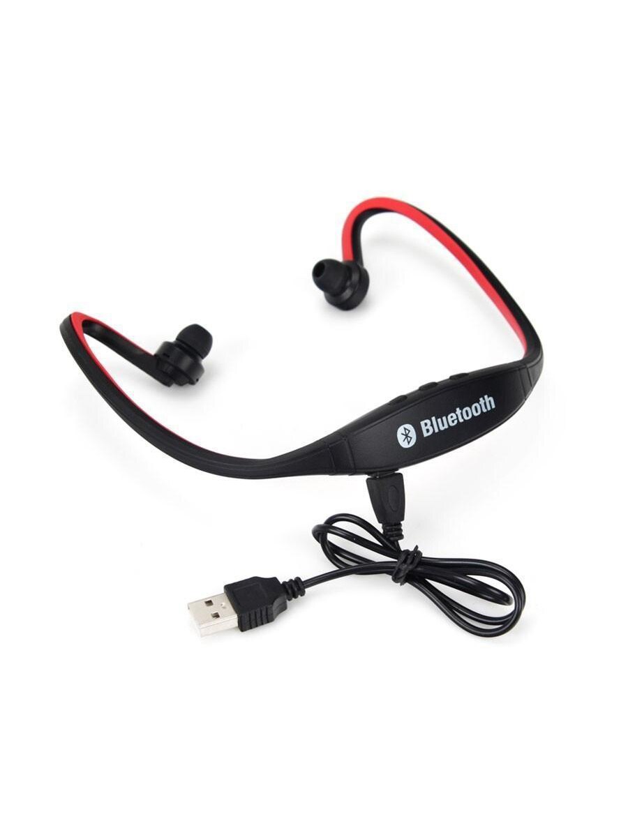 Kebidu bluetooth hörlurar trådlös stereo utomhus löparhörlurar headset med mikrofon för iphone för samsung för sport: Röd