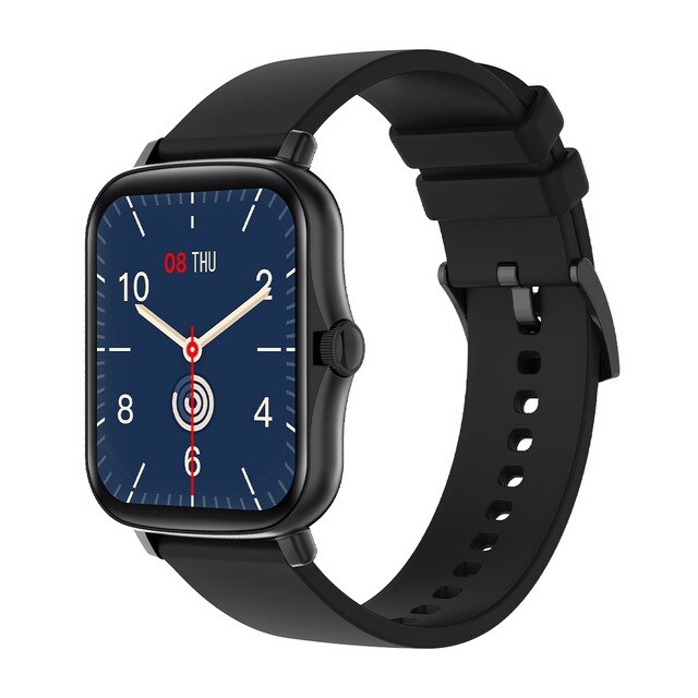 Clever Uhr Männer Drehen Geschmack IP67 Smartwatch 1,7 Zoll HD Bildschirm Sport Frauen Smartwatch 24H Herz Bewertung Für Android IOS Xiaomi: Schwarz