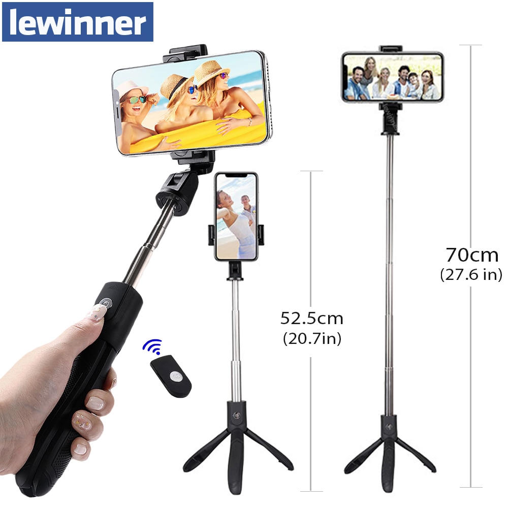 Lewinner K06 Handheld Uitschuifbare Statief Monopod Camera Telefoon Selfie Stok met Bluetooth Remote Shutter Mobiele Telefoon Stok