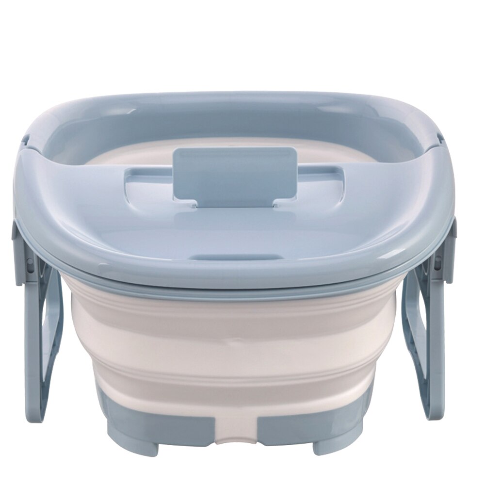 Foldable Foot Bath Barrel Foot Basin Bucket PP Folding Bucket Container Foot Tub Winter Water DIY Spa Foldable Massage Basin: blue