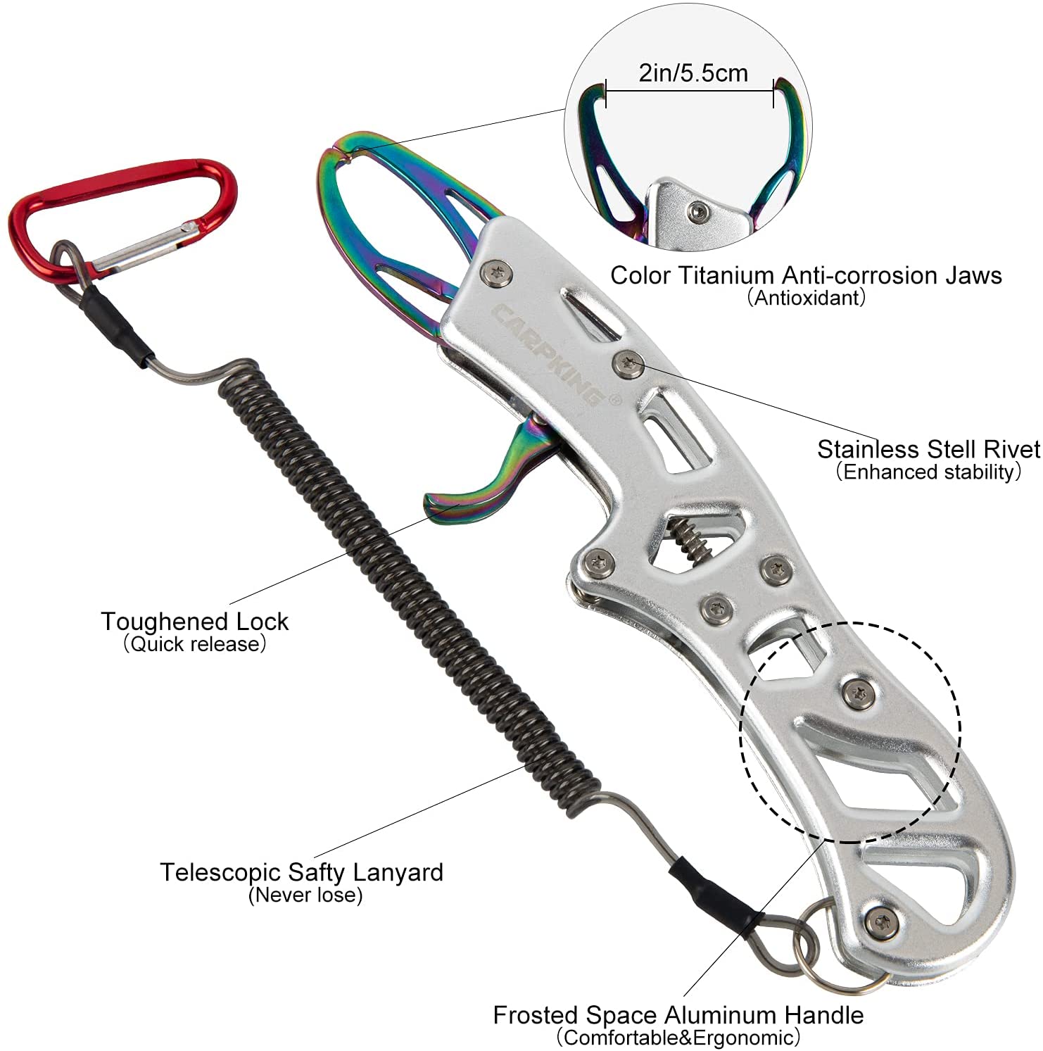 1/3pcs Premium Fishing Tool , Titanium Alloy Fish Gripper, Aluminum Fishing Pliers, Fishing Scissor, Hook Remover Split Ring