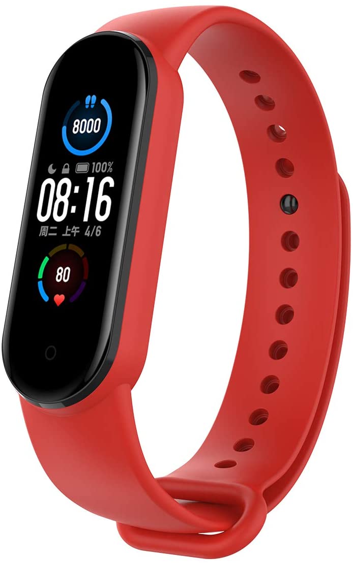 Gratis Digitale Smart Band Pols Band Horloge Waterdicht Smart Horloge Hartslag Bloeddruk Sleep Monitor Bluetooth Connecti: Red