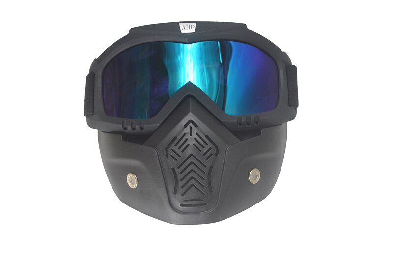 Zwart Volwassen Open Gezicht Half Lederen Helm Moto Motorhelm Vintage Motorrijwiel: mask NO Helmet / XL