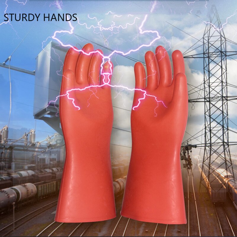 Gants de protection en caoutchouc Anti-électricité, isolant électrique haute tension, gants de travail de sécurité pour électricien