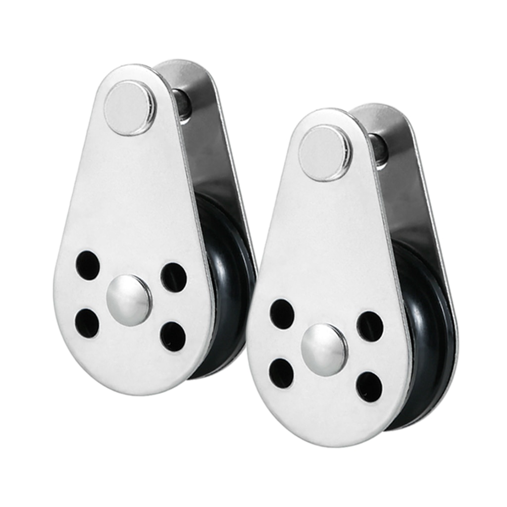 thumbnail image 2 of Pactrade Marine SS316 Pulley Block With Nylon Sheave – Kayak Canoe Boat, 2 PCS 2 of 2