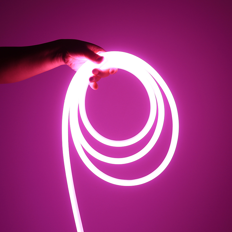Neon-nauhat vedenpitävä taivutettava led-putki huone sisustus neon valot: Vaaleanpunainen valo