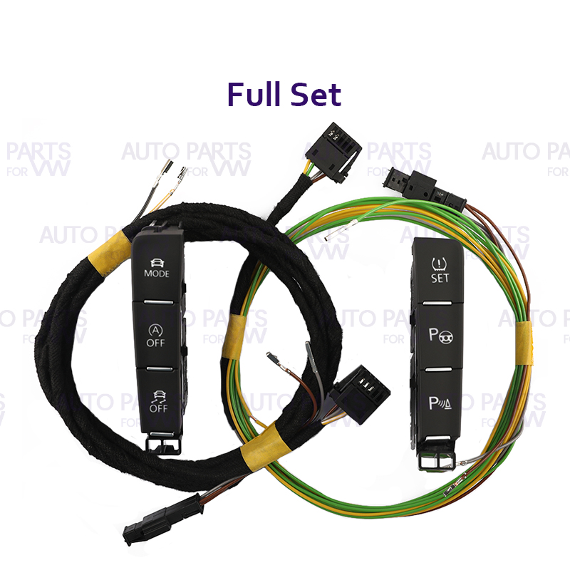 Car ESP OFF Button Start Stop Mode Driving Pattern OPS Parking Assist Model Switch For VW Golf 7 MK7 5GG927238E 5GG927137E: black