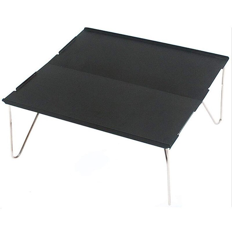 Mini mesas de Picnic ultraligeras, escritorio plegable portátil para exteriores, Camping, barbacoa, YS-BUY: Negro