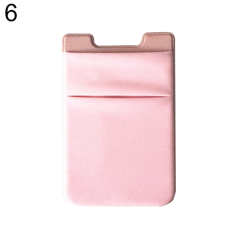 Marmer Zelfklevende Mobiele Telefoon Back Credit Id Kaarthouder Case Pocket Cover: Roze