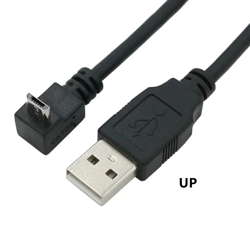 Up & Down & Left & Right Angled 90 Degree USB Micro USB Male to USB male Data Charge connector Cable 25cm 50cm for Tablet 5ft 1m: Red / 0.6m