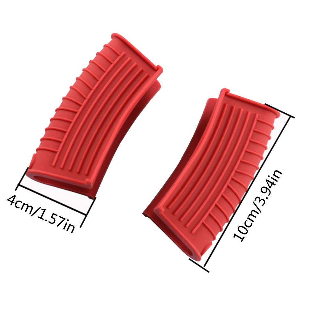 Agarradera de silicona para olla, funda para guante, asa para sartén, herramientas de cocina, accesorios de cocina, 2 piezas