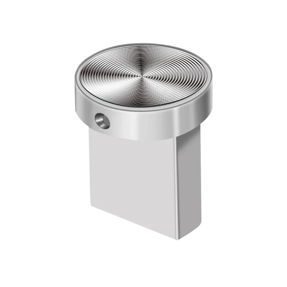 Mini Metal USB Flash Drive 128GB High Speed Memory Stick 64GB Blue Waterproof Pen Drive 32GB Circular Button USB Stick 16GB 8GB: WHITE / 128M