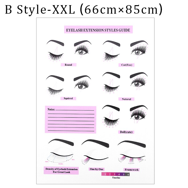 Eyelash Decoration Posters and Prints Salon Makeup Lash Extensions Wall Paintings Eyelash Abstract Art Picture Beauty Shop Decor: B Style XXL No frame