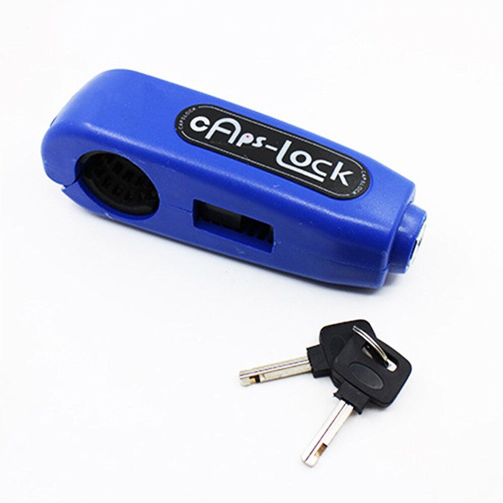 Universal Motorcycle Lock Scooter Handlebar Safety Lock Brake Throttle Grip Anti Theft Protection Security Locks: Blue