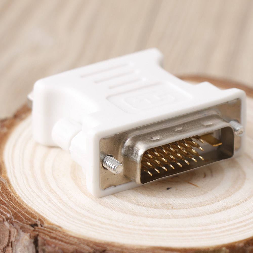 Dvi-i dual link 24+1 hane till  hd 15 stift vga svga hona kortmonitoradapter