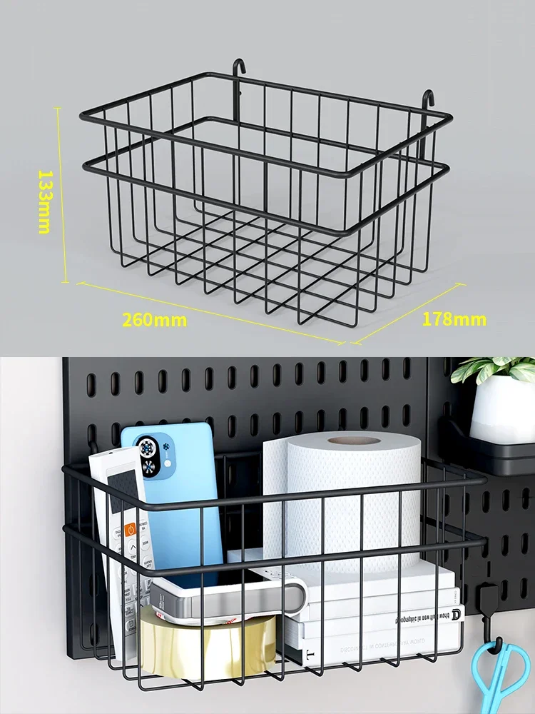 Organizador de pared de tablero de clavijas DIY sin perforaciones, accesorios colgantes, estante de organización, almacenamiento para garaje, ganchos, artesanías, cocina y habitación: Gris claro