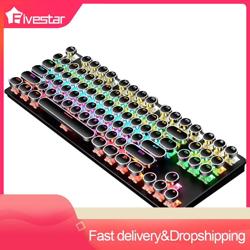 Gaming Mechanical Keyboard Game USB Wired Keyboard For Pro Gamer Anti-ghosting Russian/US Blue Black Red Switch Backlit