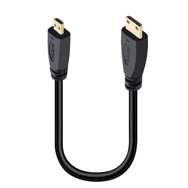 Câble de connexion Micro HDMI Mini HDMI, câble de Conversion vidéo HD Mini HD 0.3m 1m 1.8m