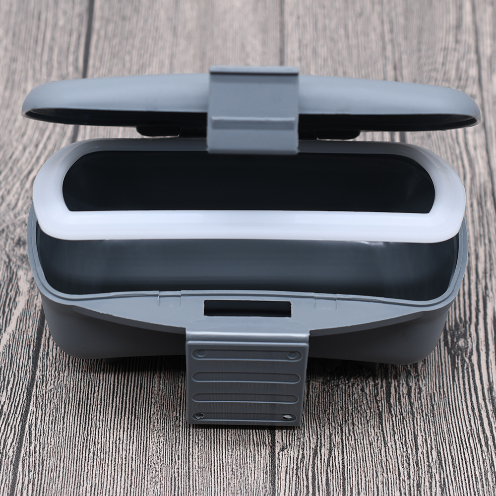 MNFT 1 Uds caja de señuelos de pesca gris oscuro almacenamiento de señuelos de lombriz de gusano de plástico portátil