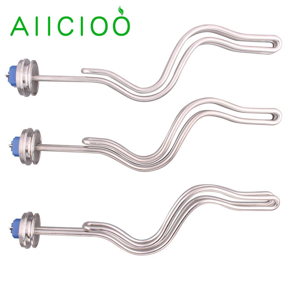 AIICIOO 1.5inch Tri-clamp Immersion Heater Heating Element for Liquid 304 Stainless Steel OD50.5mm 240v 4.5KW/5.5KW/6.5KW