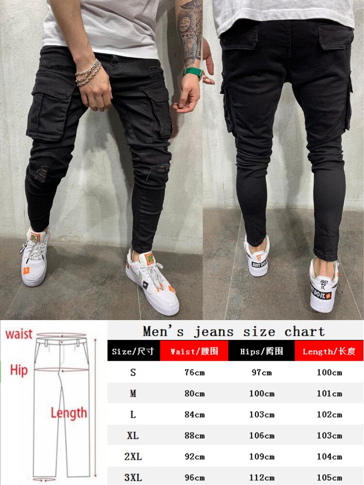 MAN British Style Fastener Overalls Street Suspender Pants Hip Hop Work Clothes Men's Ripped Gallus Suspender Pencil Jeans