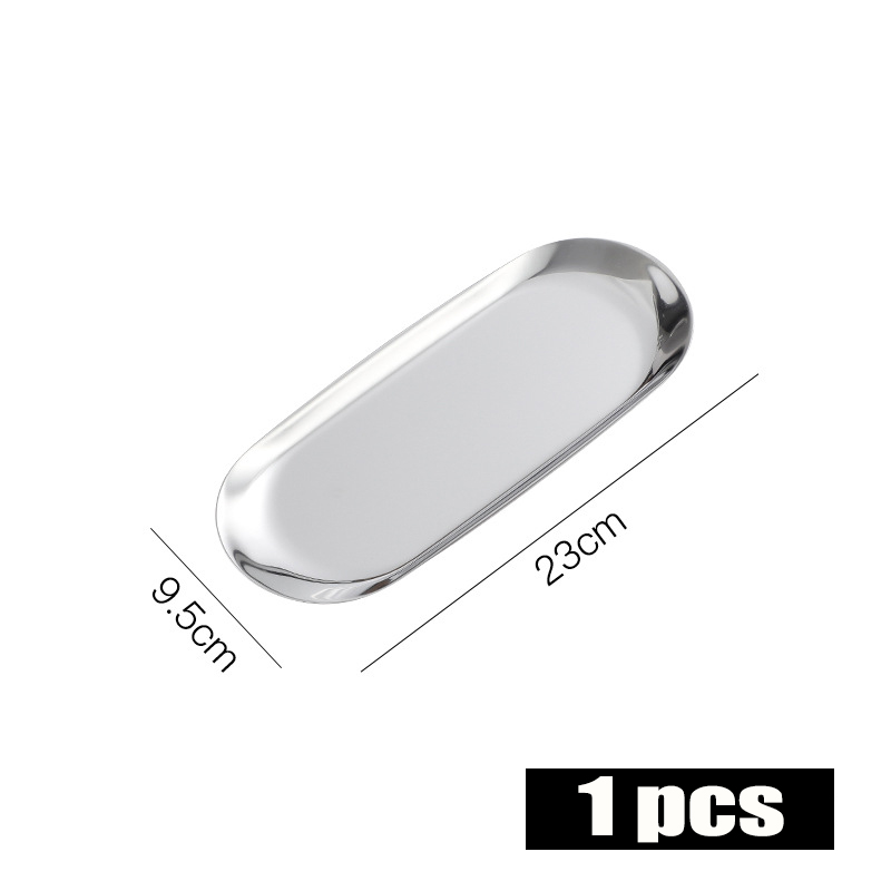 Gold Dining Plate Stainless Steel Dessert Plate Towel Nut Fruit Cake Tray Snack Kitchen Plate Nordic Style Steak Kitchen Plate: B