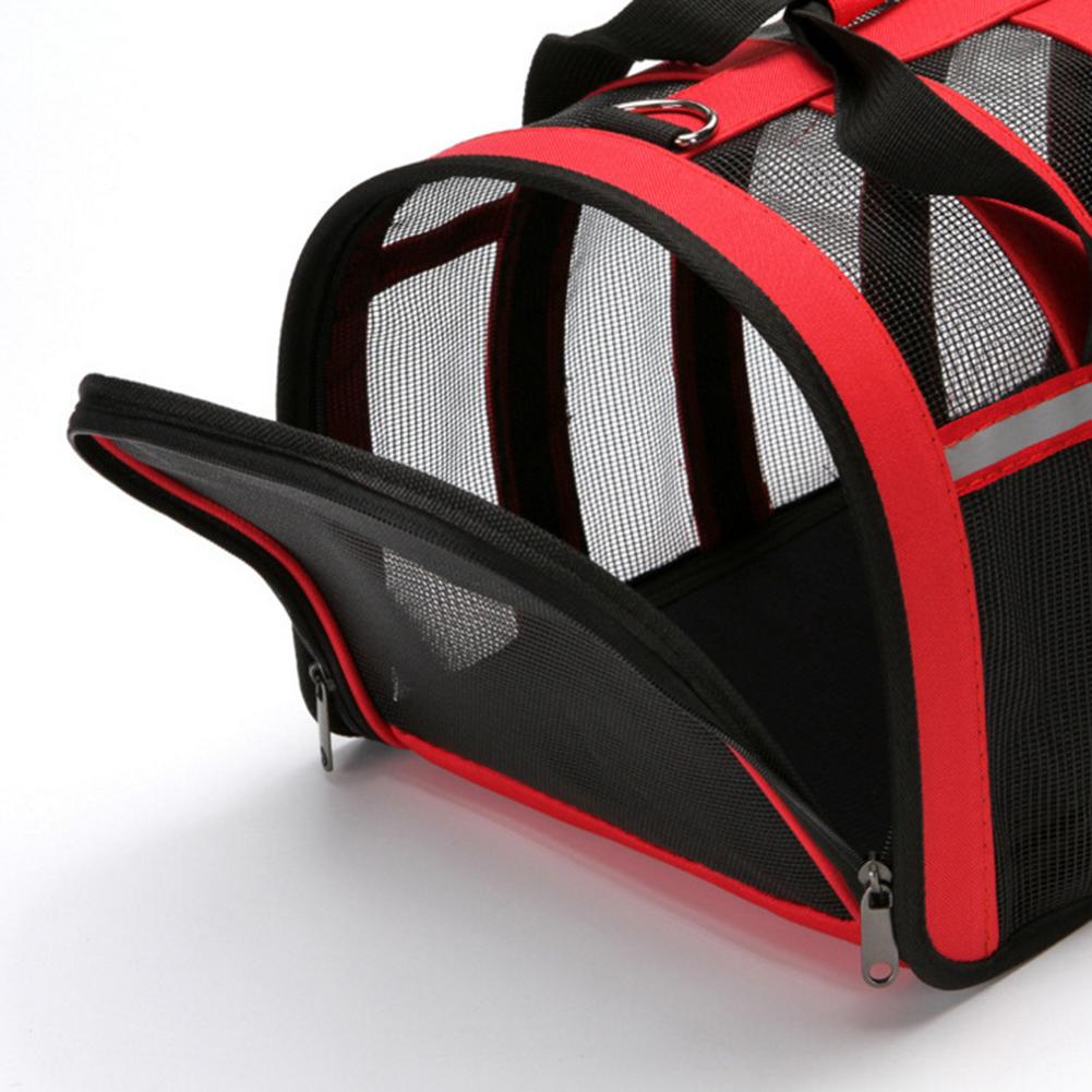 Dubbelzijdige, opvouwbare, ademende mesh katten- en hondentas, uitgaande, draagbare, transparante, ademende tas, reistas, draagtassen voor puppy's