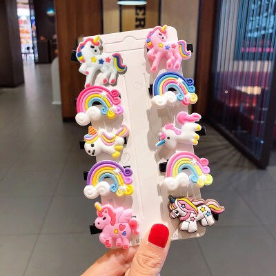 10 pçs/set novas meninas bonito dos desenhos animados sorvete frutas grampos de cabelo crianças doce barrettes grampos de cabelo bandana moda acessórios para o cabelo: D