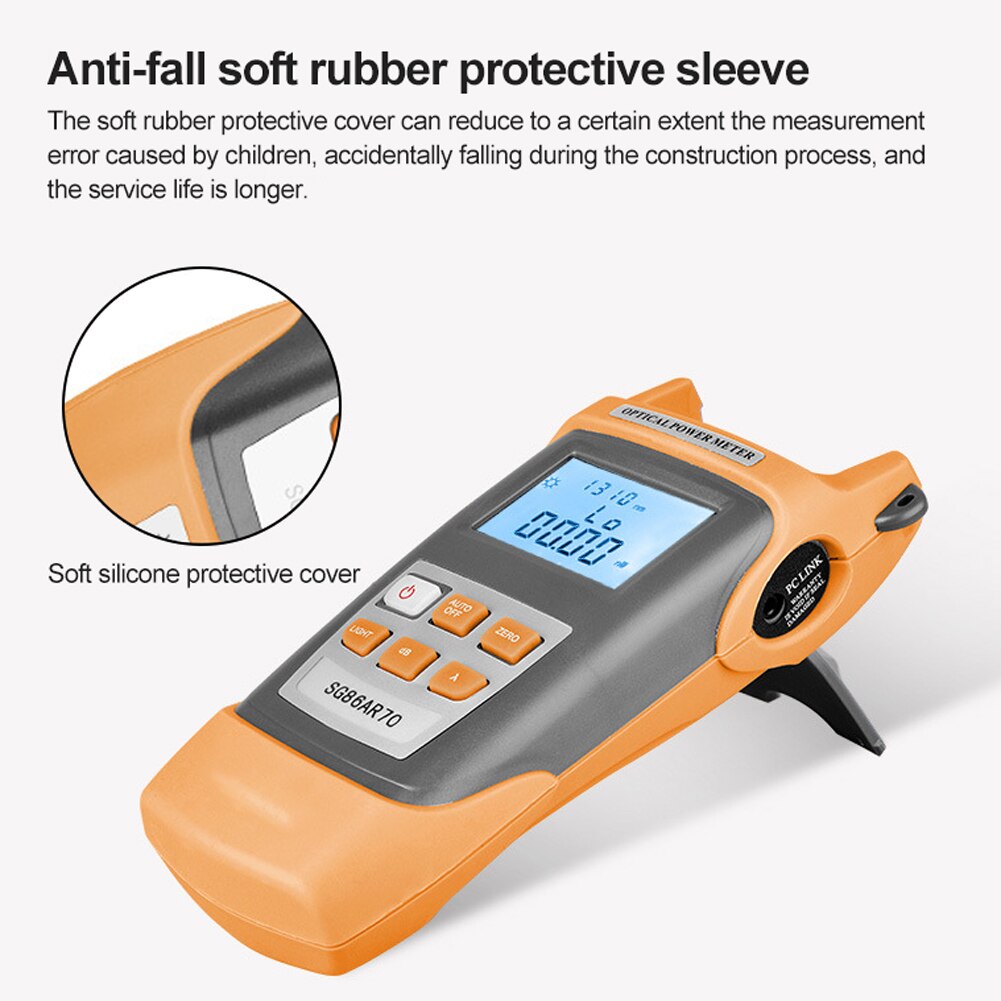 Draagbare Lcd-scherm Handheld Optische Power Meter 7 Testen W-Ave Lengte-70 ~ + 3dBm Fiber optische Tester Utility Tool