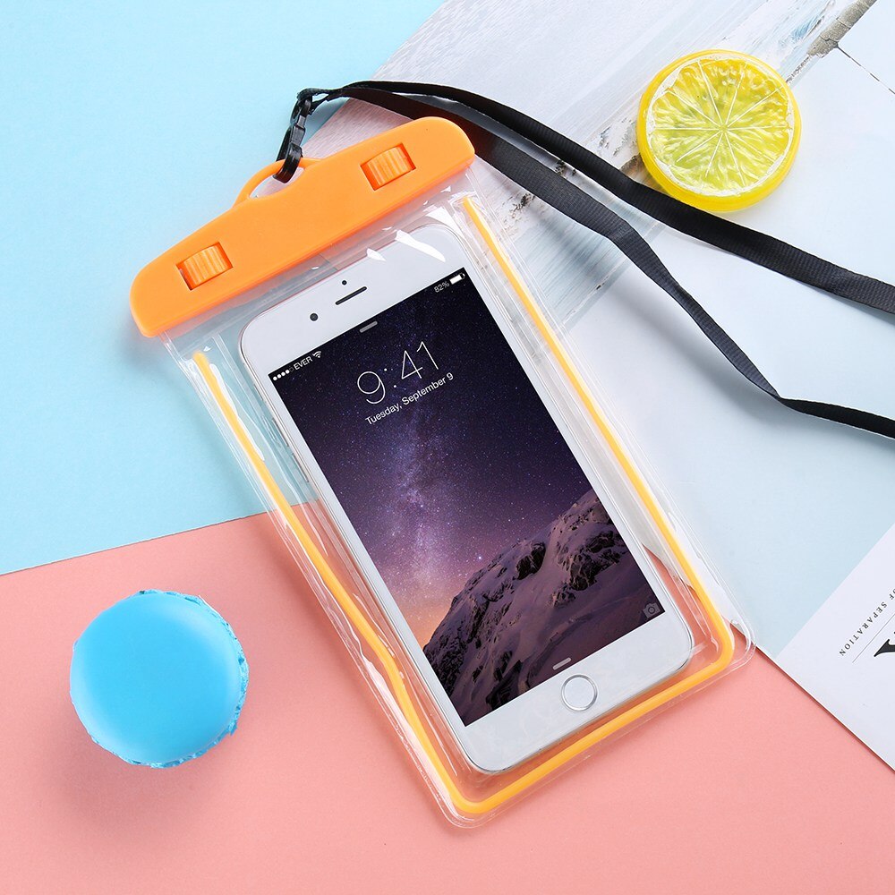 KISSCASE Wasserdicht fallen Für Oneplus 7 Profi 7 6T 6 Leucht Beutel praktisch Tasche fallen Für Umidigi A5 Profi fotografie Unterwasser Fundas: Orange