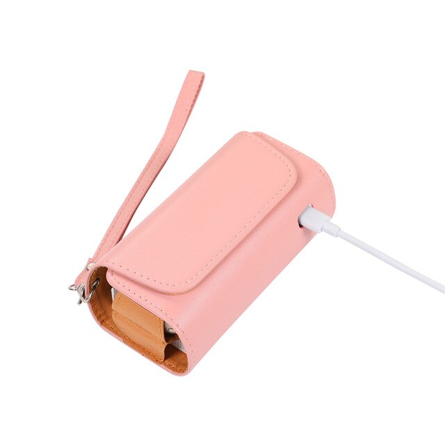 5 Colors Flip Double Book Cover for Iqos 3.0 Duo Case Pouch Bag Holder Cover Wallet Leather Case for Iqos 3 Duo Accessories: Pink