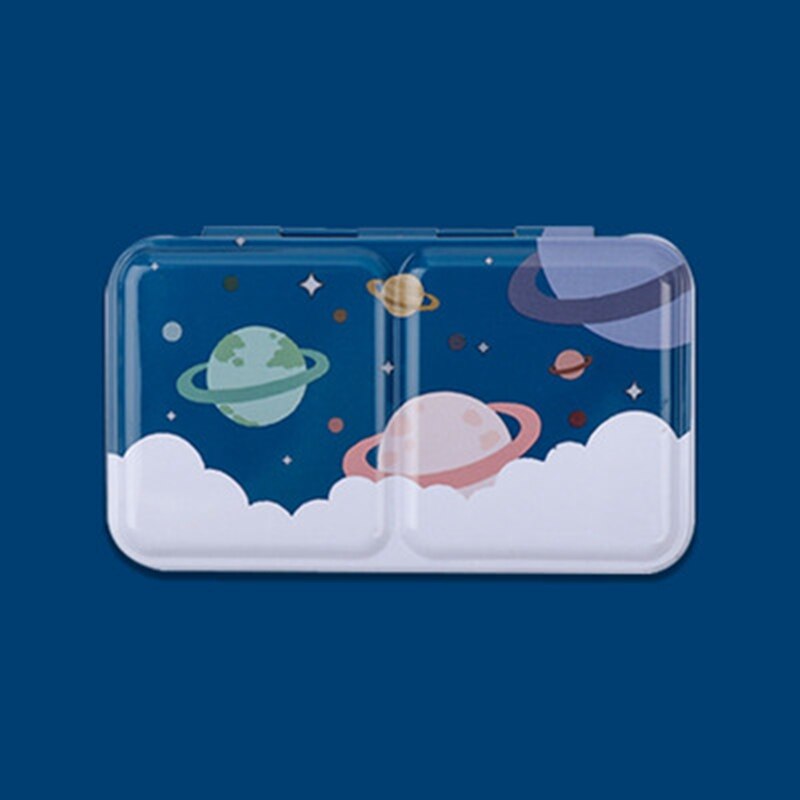 Artist Watercolor Paint Palette Empty Painting Storage Tin Box Iron Paint Tray with Half Pans Painting Supplies