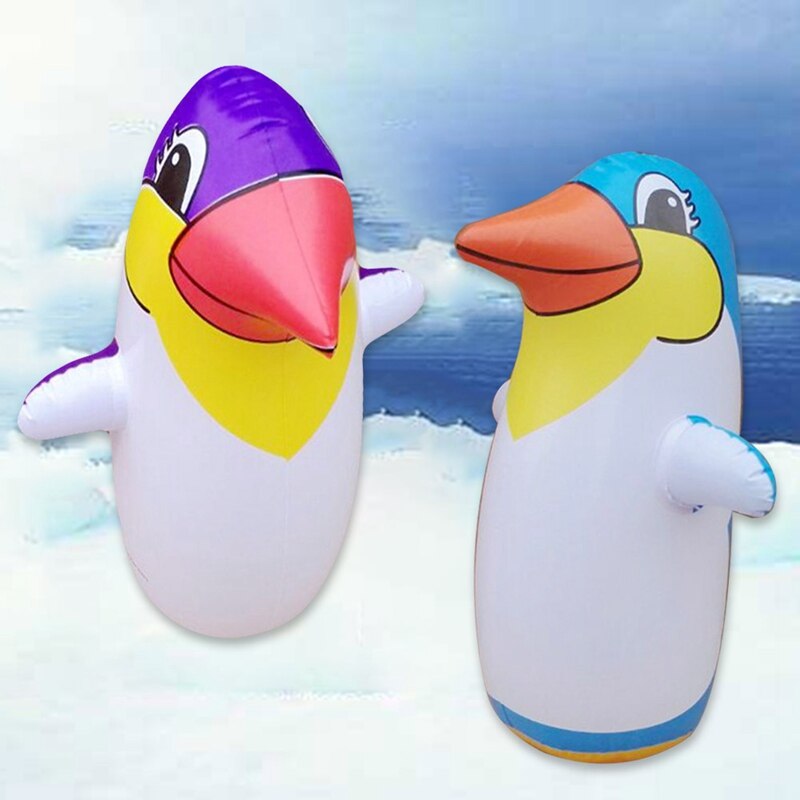 Juguetes cognitivos educativos de 36CM para niños, juguete inflable de pingüino, vaso de pingüino colorido, juguetes inflables para niños, globo Animal