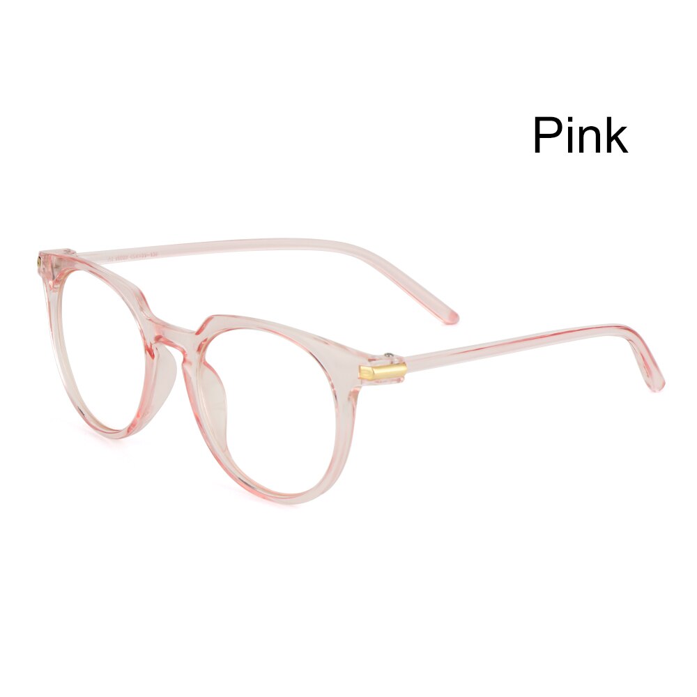 Hars Lens + Pc Frame Vrouwen Mode Ultralight Classic Vintage Optische Brilmonturen Transparante Bril Unisex: Pink