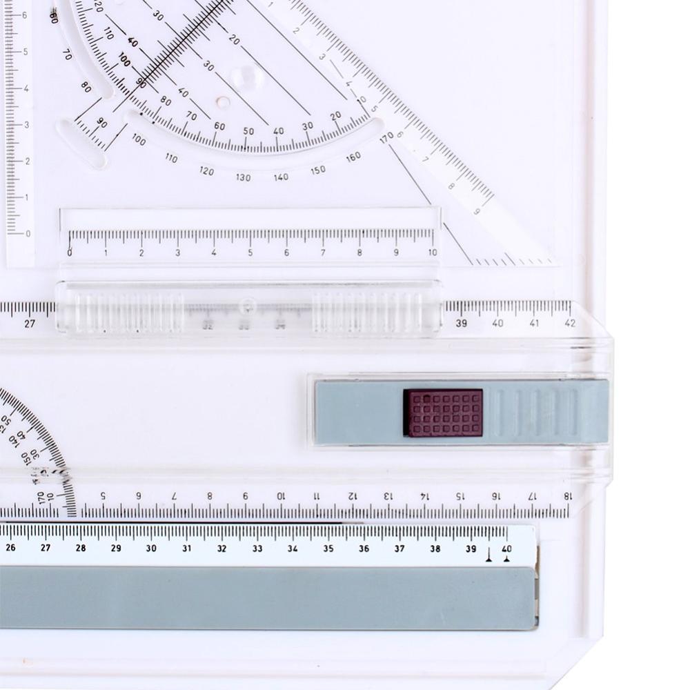 Arkitekt  a3 tegning tegnebræt lineal bord justerbar vinkel kunst tegne værktøj sæt med 2 parallelle linealer og hjørneklemmer