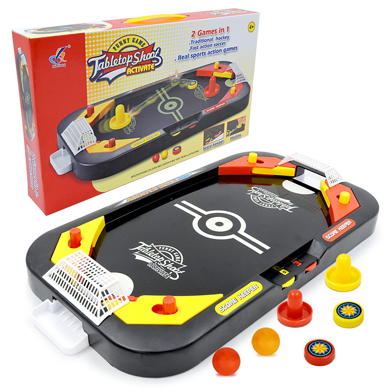 2 In 1 Ice Hockey Table Game Competitive Game Against Machine Puzzle Decompression Casual Interactive Table Hockey Toy
