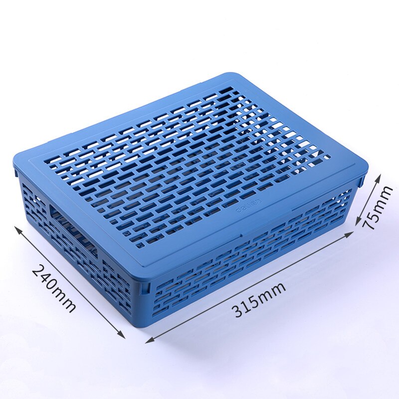 Deli Document Basket Right File Basket Collection Box File Box File Frame Data Blue/Gray Storage Stationery Office Supplies