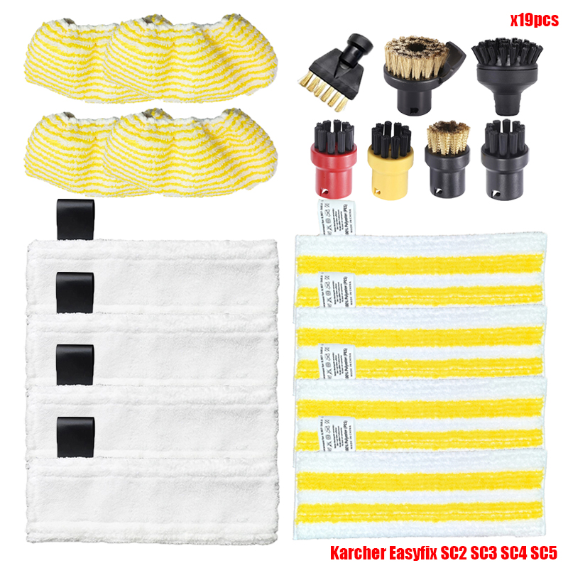 For Karcher Easyfix SC2 SC3 SC4 SC5 Vacuum Cleaner Microfiber Cleaning Pad Cover Steam Mop Brush Head Powerful Nozzle Parts: WHITE