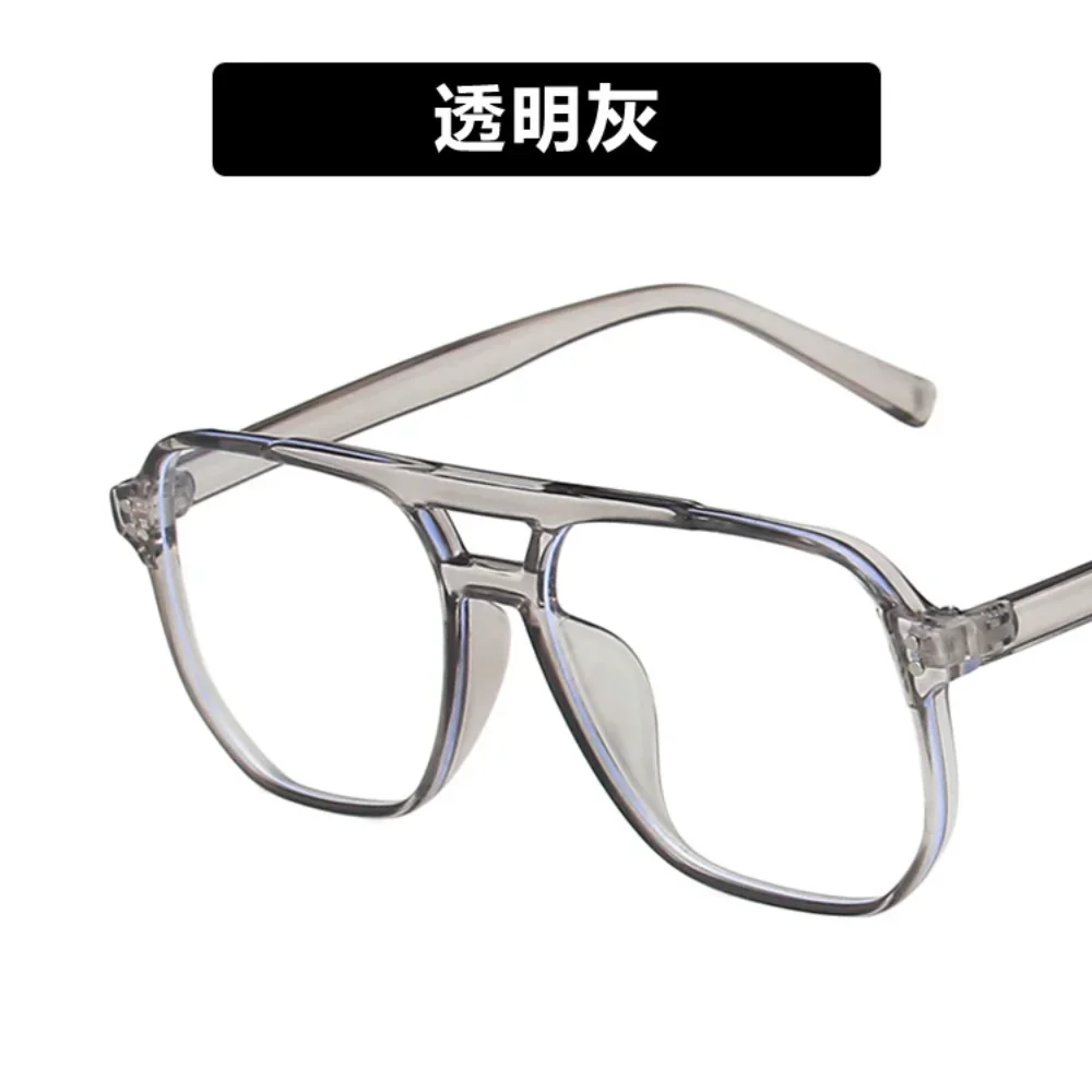 KLASSNUM 2026 gafas de protección contra luz azul para hombres y mujeres, gafas transparentes para ordenador, montura grande, gafas Retro, gafas cuadradas: marrón