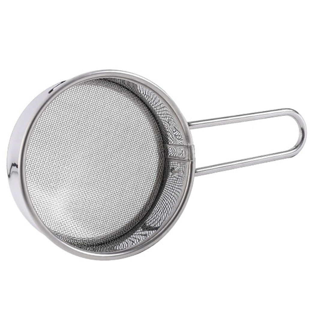 Colador de acero inoxidable con pantalla de mano, colador de malla fina para freír aceite, alimentos, harina, filtro, herramientas de cocina