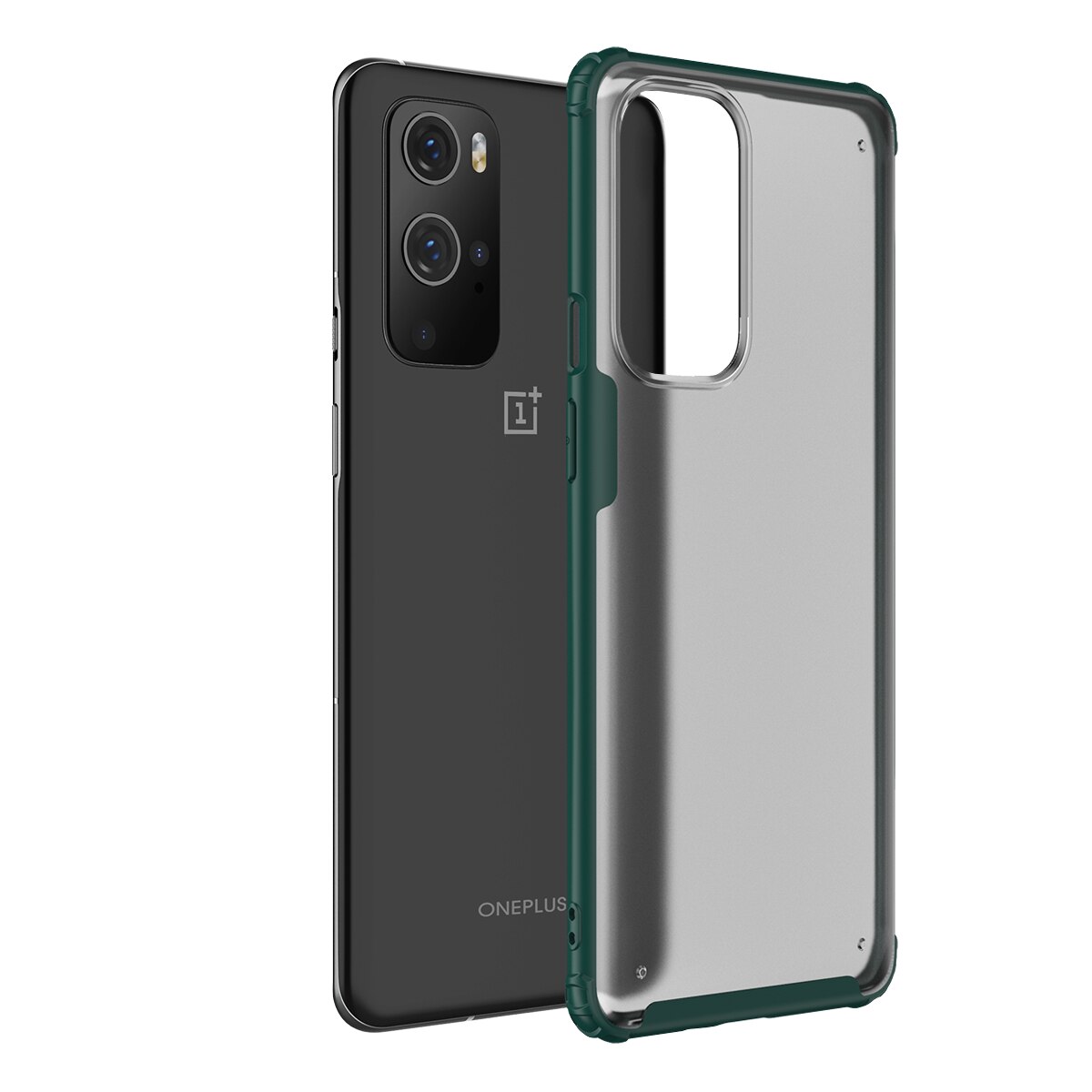 Voor Oneplus 9 9R Case Ipaky Matte Transparante Tpu Pc Gecombineerd Case Shockproof Armor Cover Voor Oneplus 9 Pro Case: for OnePlus 9 Pro / Green