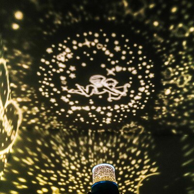 Proyector Led de estrellas del cielo para niños, juguete de dormitorio, Luna, estrella, Comodidad para dormir, luminoso, Chico, Gif: C