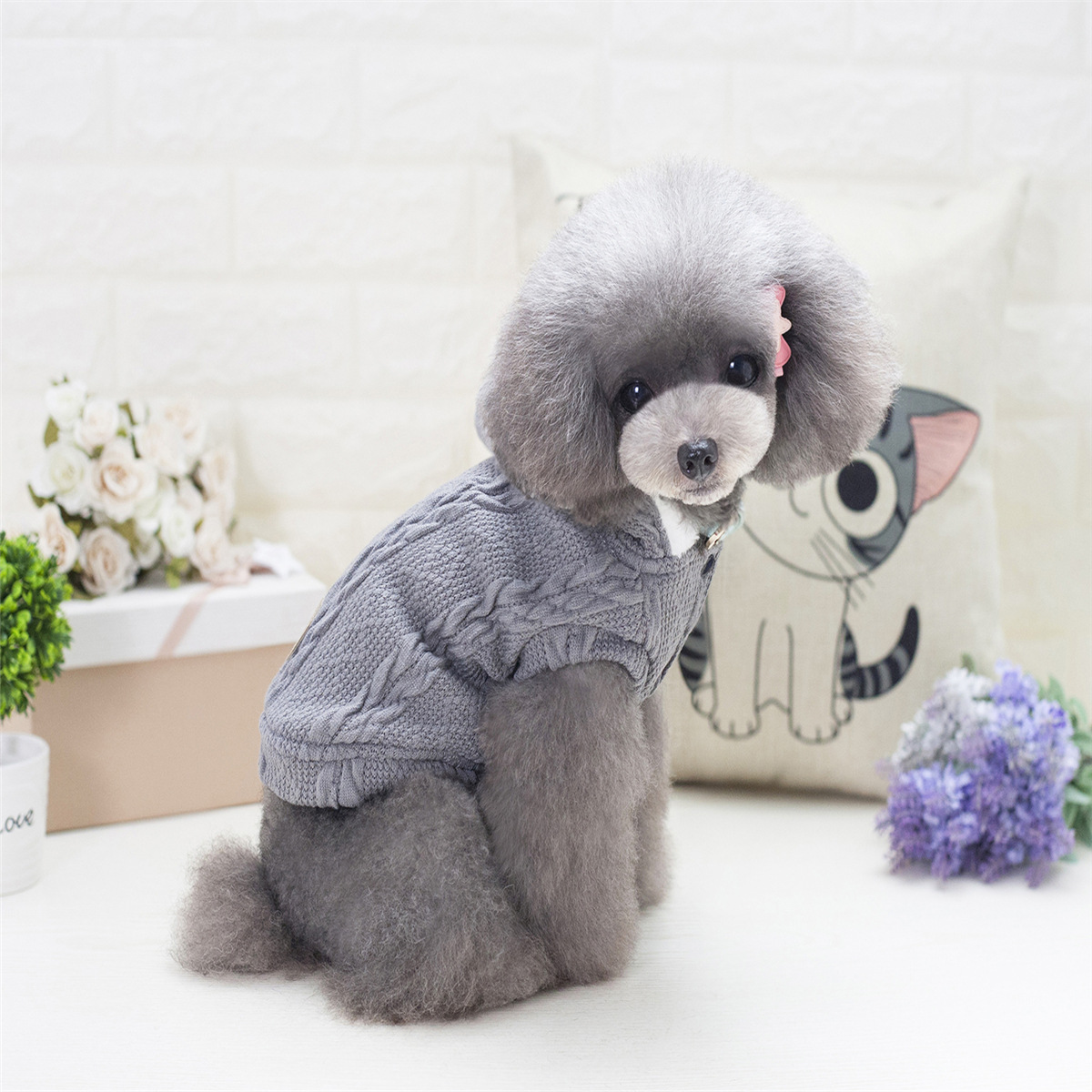 S-XXL Dog Clothes Knitting Crochet Cloth Sweater For Cats Chihuahua Pets Small Puppy Cat French Bulldog York Winter Pet Clothing