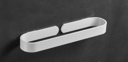 Spikerfri fast aluminium hvit håndkle bar enkelt håndklestativ dårlig hvit håndkleholder 30/40/50/60 cm: 30 cm