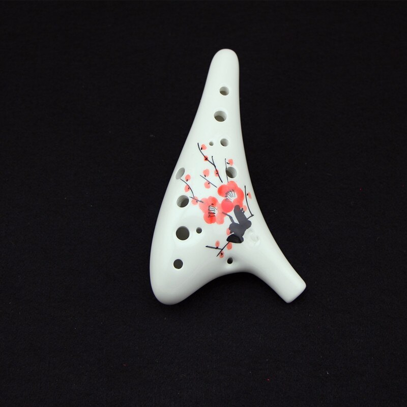 12 skrog keramisk ocarina fløyte alt c håndskriftstil musikkinstrument til nybegynnere: Farge 1