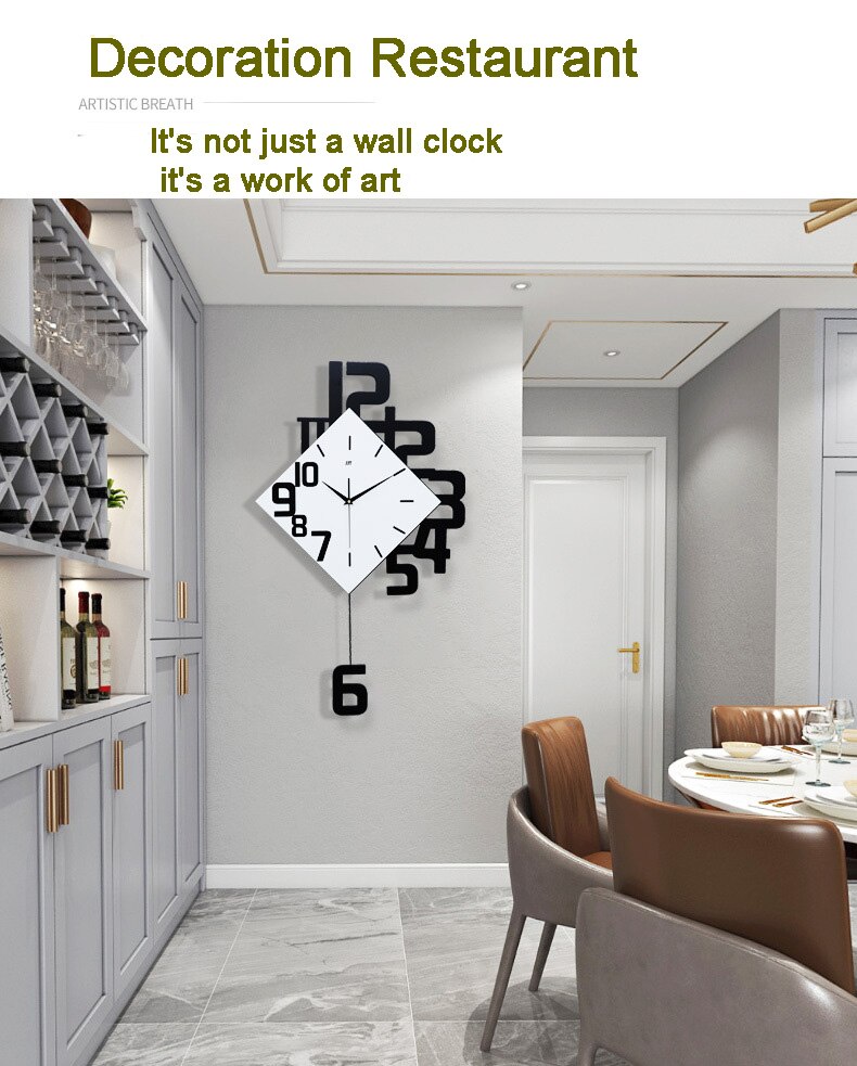 Klok Digitale Klok Mode Woonkamer Wandklok Houten Creatieve Decoratie Muur Horloge Quartz